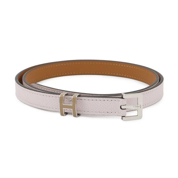 HERMES Pop Ash Belt Size 80 Epsom mauve pail - Picture 1 of 10